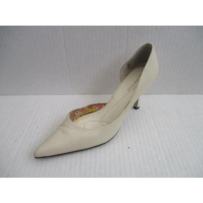 Anne Klein Cream Pointed Toe D Orsay Heels Pumps Size Us