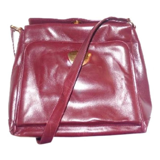 Gucci Padlock Top Handle Bag Burgundy Leather Satchel