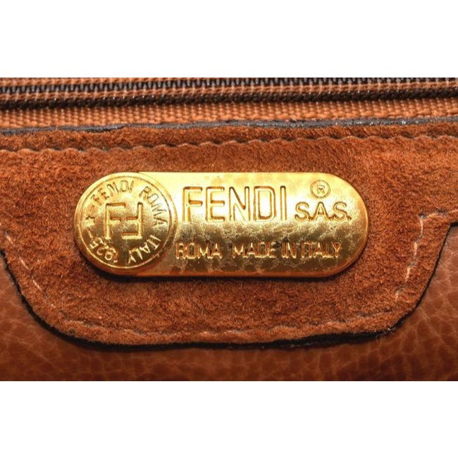 Fendi Bucket Quilted Pasta Design Satchel Shouldercross Body Caramel Quilted Suedegold Leather Shoul