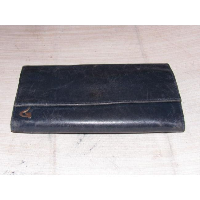 Gucci Navy Blue Leather Vintage Wallet