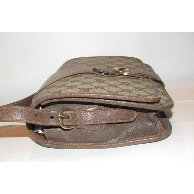 Gucci Horsebit Vintage Accessory Collection Brown Large G Logo Print