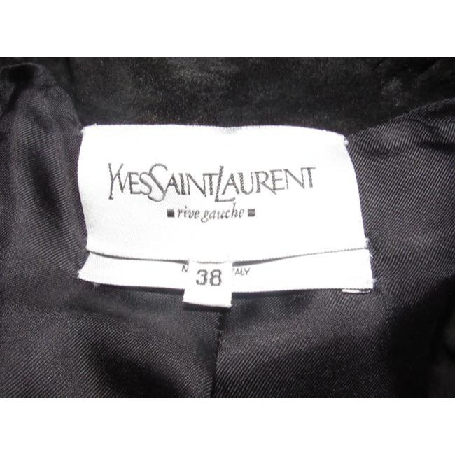 Saint Laurent Black Suede And Leather YSL Jacket