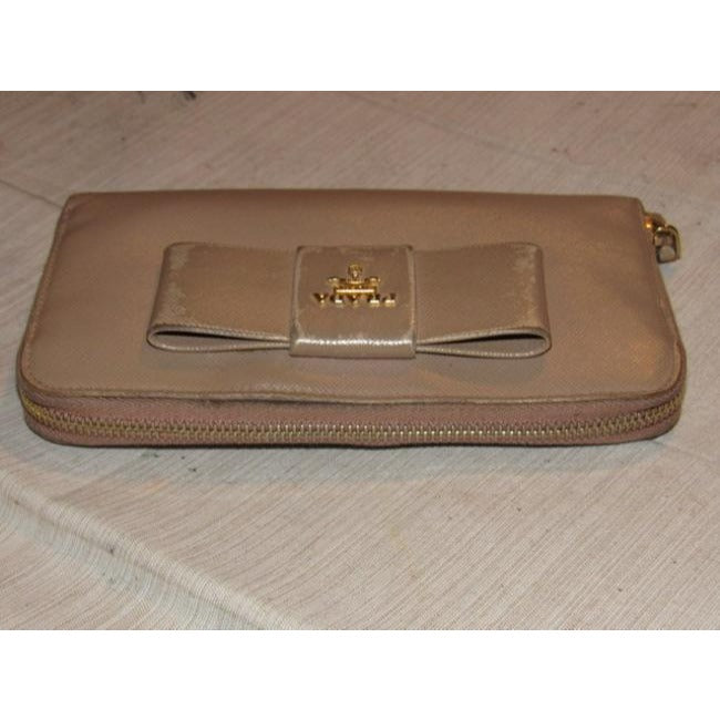 Prada Pale Pink Nude Leather Wallet