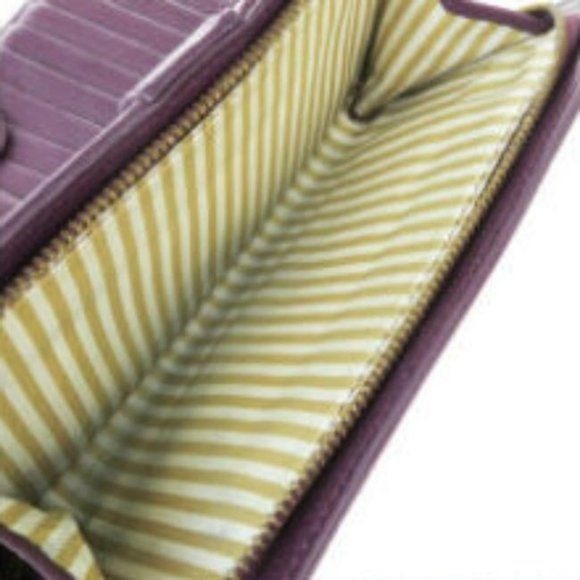 Kate Spade Purple Leather XL Clutch Wallet