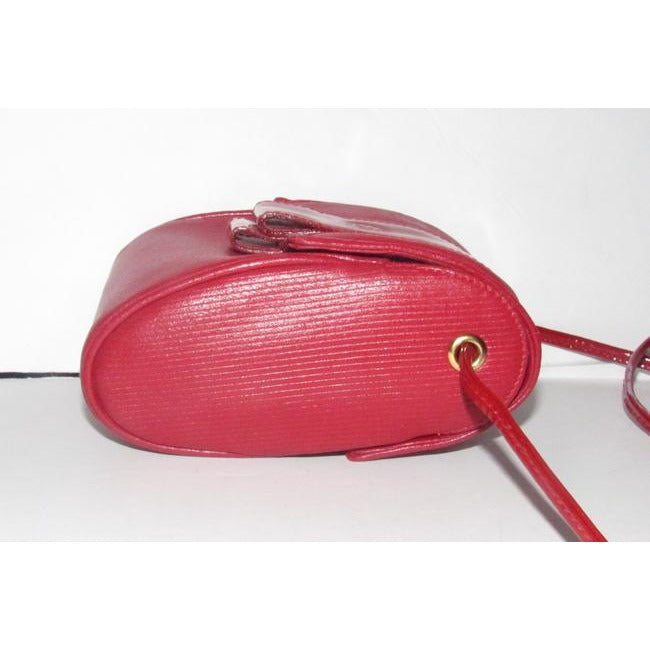 Fendi Clutch Zucca Print Way Clutchcross Bodyshoulder Red Embossed Leather Shoulder Bag