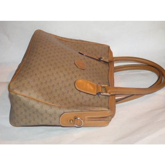 Gucci Boston Xl Two Style Purse Brown Patent Gg Canvas Satchel