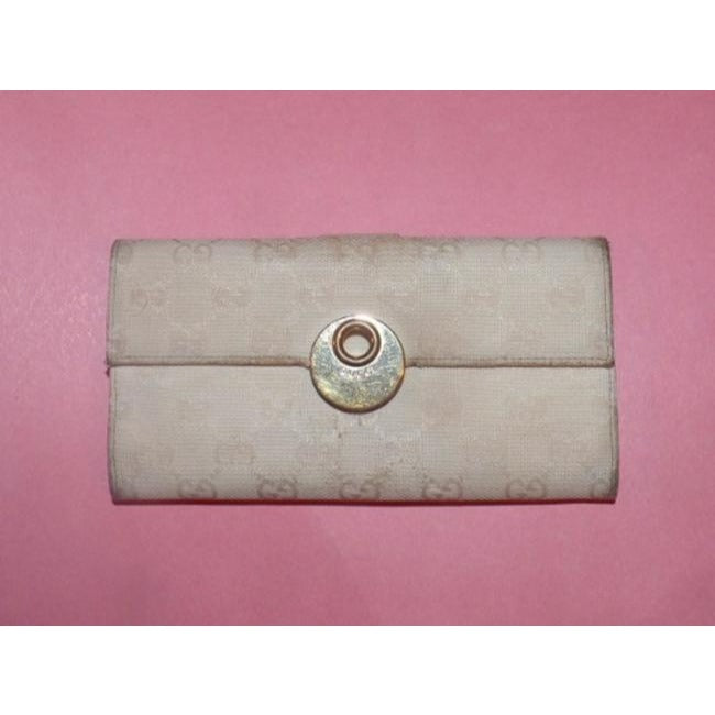 Gucci White Guccissima Print Leather XL Eclipse Wallet