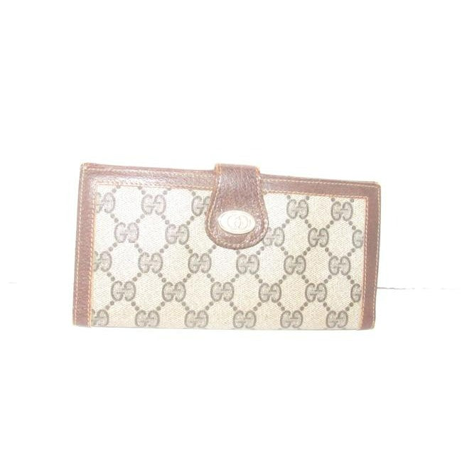 Gucci Brown Guccissima Print Xl Collection Leather Wallet