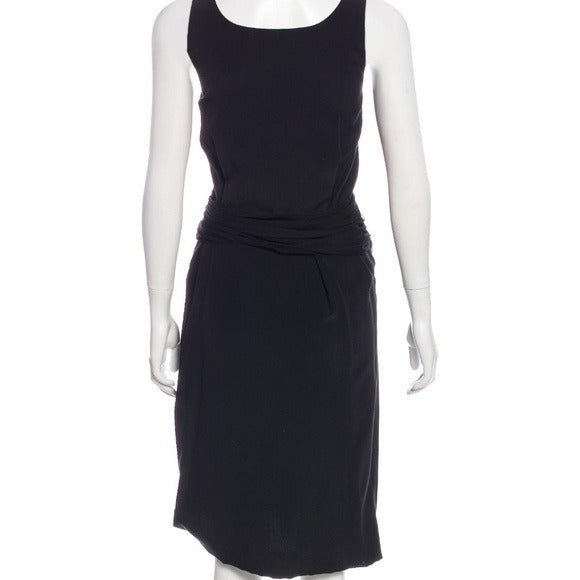 Christian Dior Black Sleeveless Silk Midi Dress - From the Cruise 2007 Collection