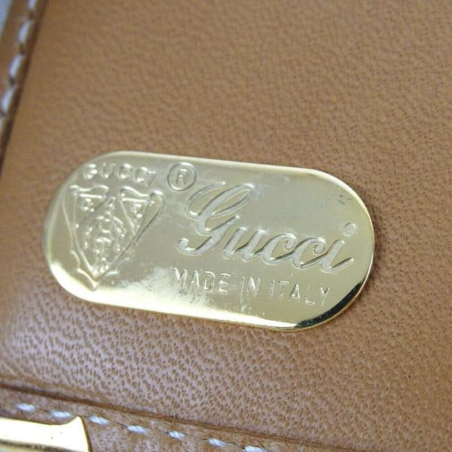 Gucci Brown Micro G Logo Print Vintage Guccissima Wallet