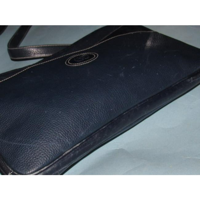 Gucci Vintage Shades Of Navy In Smooth And Textured Leather Cross Body Bag