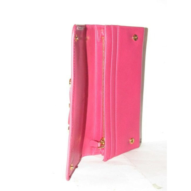 Prada Rose Colored Saffiano Leather Wallet