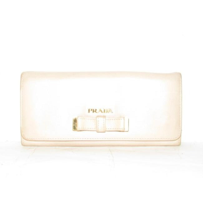 Prada Pale Pink Nude Leather Wallet