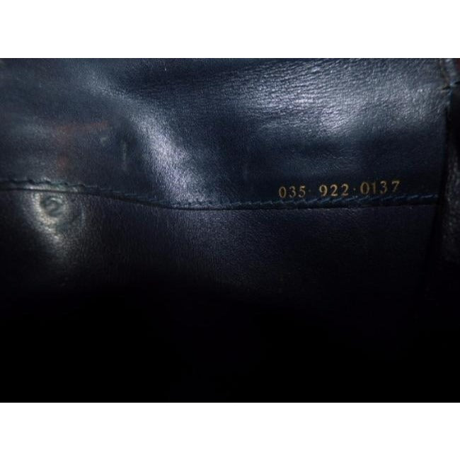 Gucci Navy Coated Canvas Leather Vintage Wallet