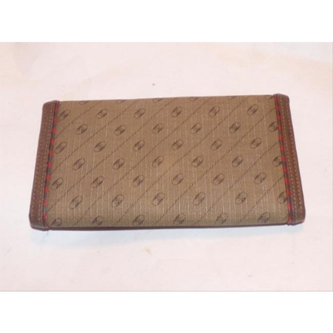 Gucci Link Logo Print Browns Vintage Wallet