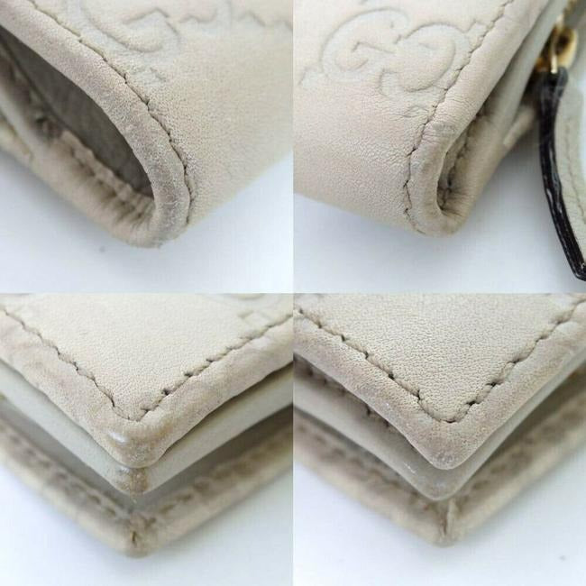 Gucci White G Print Abbey D Ring Wallet