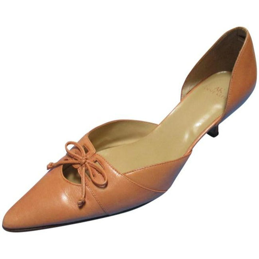 Ak Anne Klein Peach Tangerine Pointed Toe D Orsay Pumps Size Us