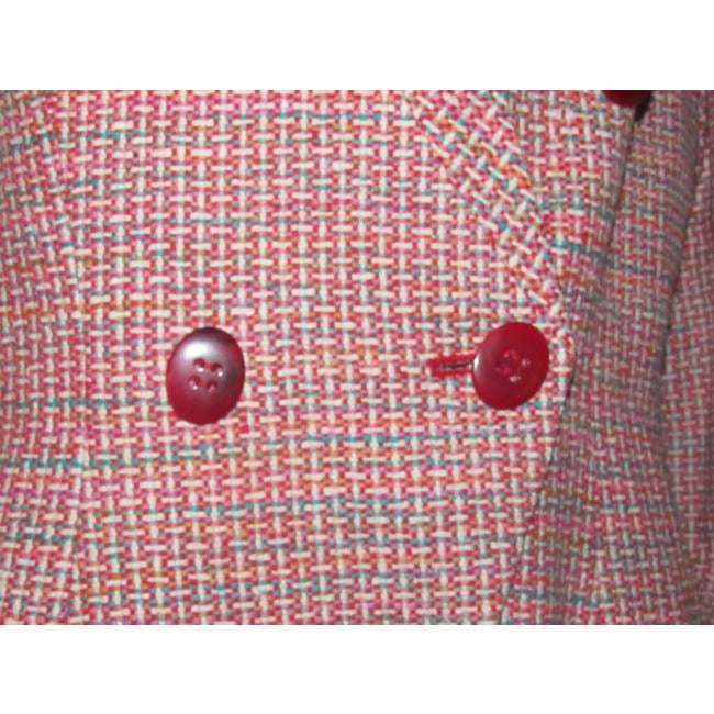 Dior Pink Turquoise Red And White Tweed Vintage Blazer