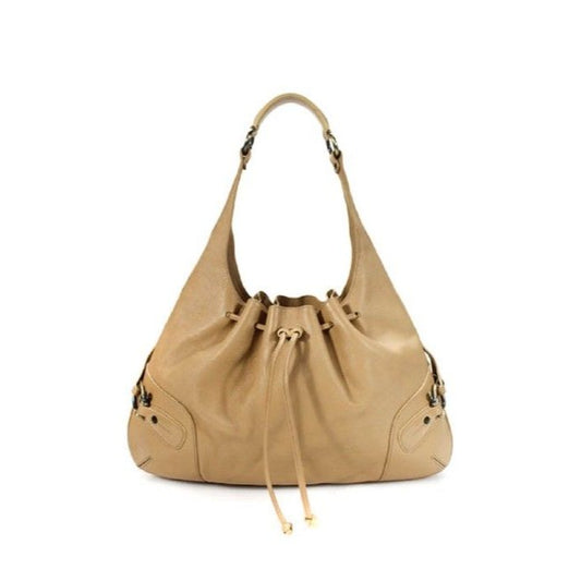 Burberry Pursesdesigner Purses Beige Leather With Nova Check Lining Hobo Bag