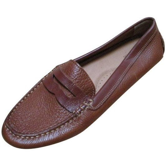 Gh Bass And Co Tan Missy Pebbled Moccasin Loafer Flats Size Us