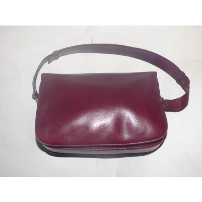 SOLD! Gucci Horsebit W Clasp Burgundy Leather Shoulder Bag