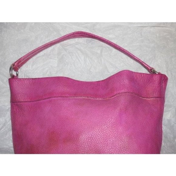 RETRO-Prada Vintage Dark Pink Textured Leather Large Hobo Bag