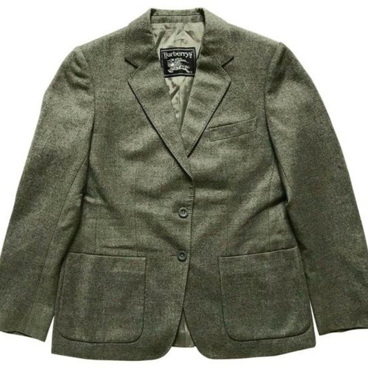 Burberry Prorsum, Heather Grey Wool, Size 12, Blazer