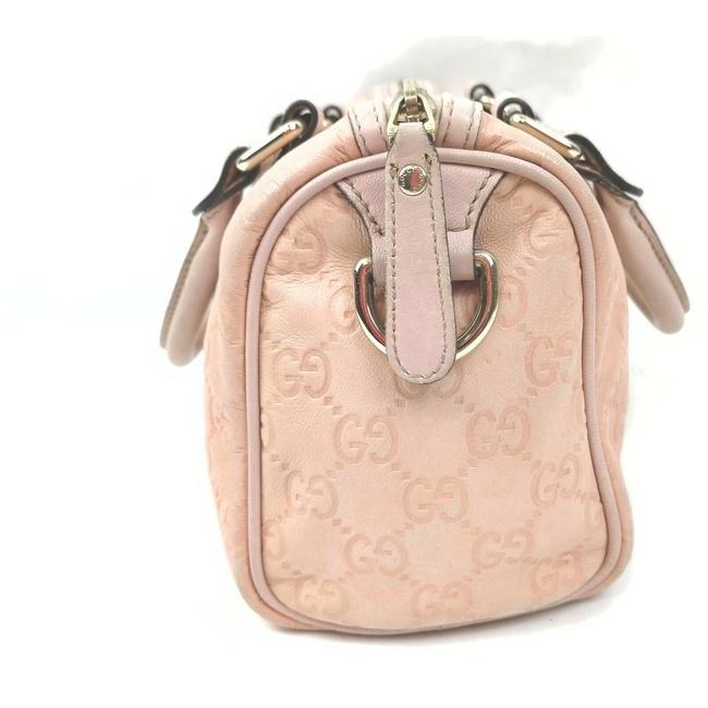 Gucci Joy Bag Boston Print Joy Pink Guccissimagold Gg Leather Satchel