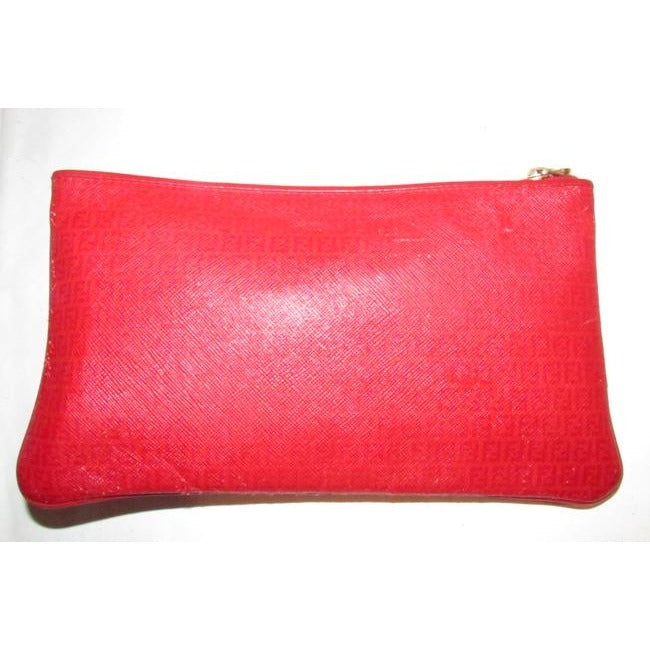 Fendi Early Sas Zucchinosmall Style Purses True Red Zucchino Or Small F Logo Print Coated Canvas And