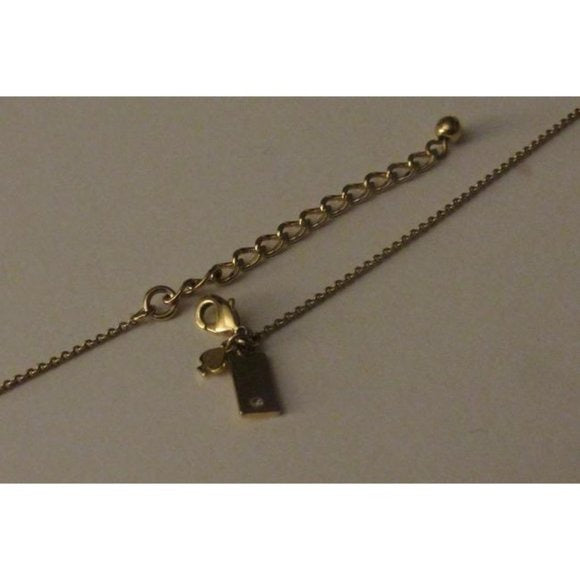 Kate Spade Blue Enamel & Gold Pendant and Necklace