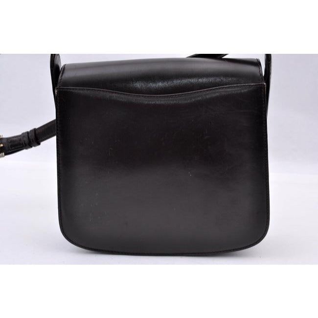 SOLD- Gucci Jackie Glossy Brown Leather Shoulder Bag With G Clasp