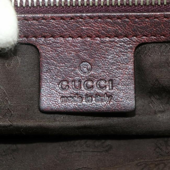 Gucci Bar Shoulder Bag Print Canvasleather With Bamboo Chrome Accents Brown Guccissima Canvas And Le