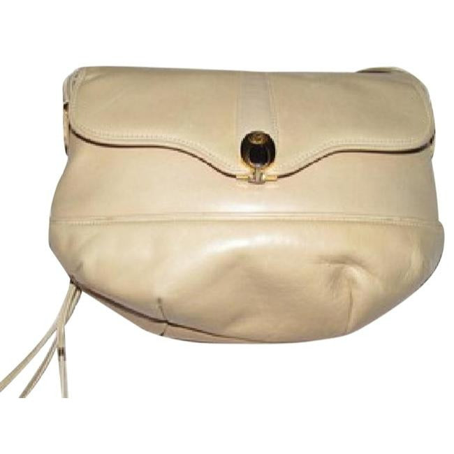 Gucci Vintage Buttery Soft Beige Or Nude Leather Shoulder Bag