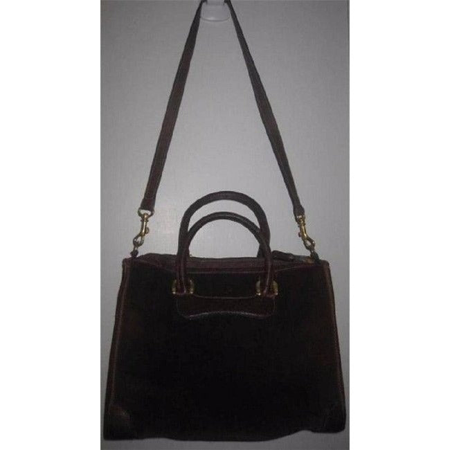 Gucci Brown Suede And Leather Satchel