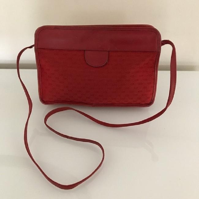 Gucci Vintage Pursesdesigner Purses Red Gg Canvas Clutch