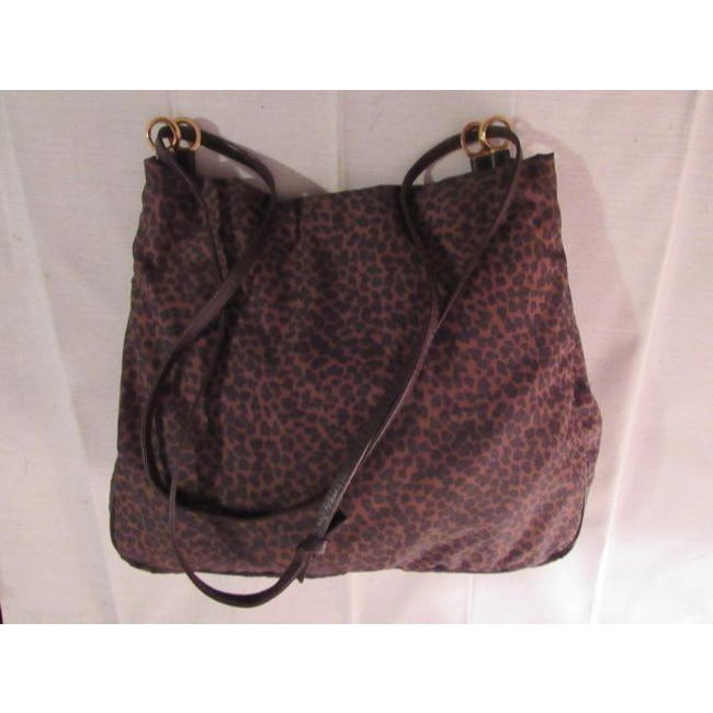 Bottega Veneta Leopard Print Silk & Leather Satchel