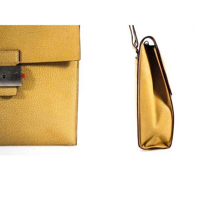 Bally Vintage Pursesdesigner Purses Pale Yellow Leather Cross Body Bag