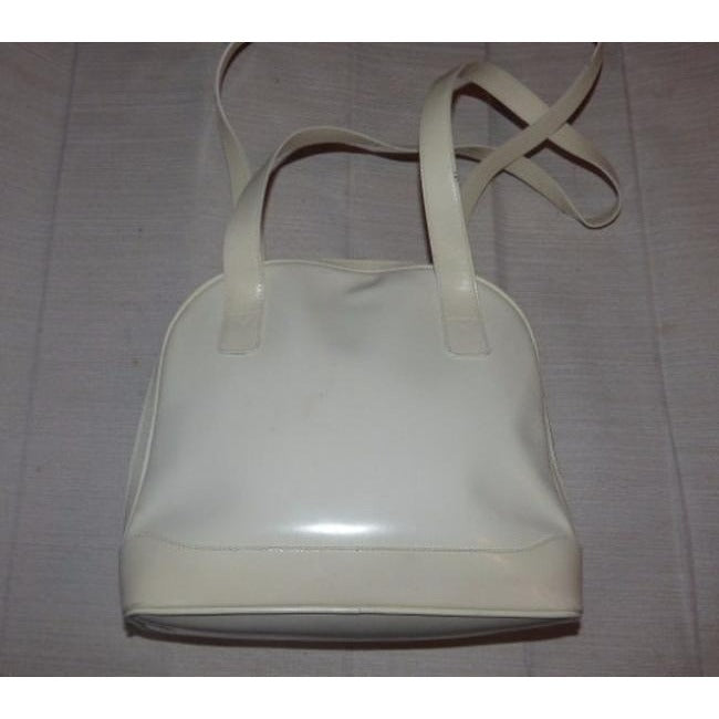 Gucci Vintage Ivory Patent Leather Satchel