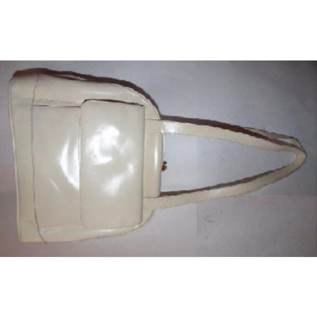 Gucci Vintage Ivory Patent Leather Satchel