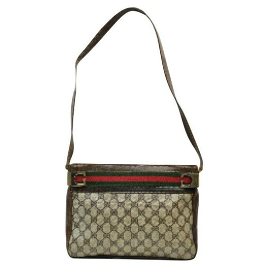 Gucci Gg Supreme W Guccissima Canvasleather Sherry Stripe Brown G Printredgreen Coated Canvas And Le