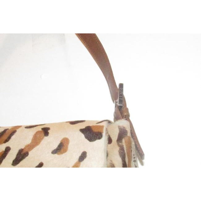 Fendi Mamma Zucco Purse Leopard Print On Pony Hair And Leather Shoulder Bag