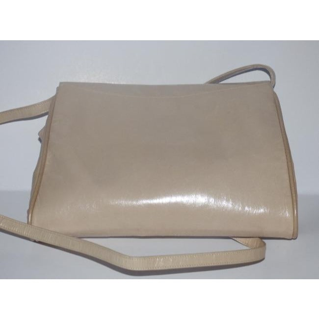 Bally Vintage Pursesdesigner Purses Taupe Patent Leather Shoulder Bag