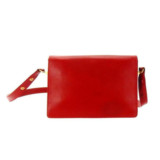 Fendi Multiple W Pouchette Cross Body Compartments Red Leather Baguette