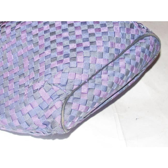 Bottega Veneta Vintage Pursesdesigner Purses Shades Of Purple And Blue Woven Intrecciato Silk And He