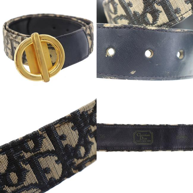 Dior Blue Trotter Print Belt w Gold CD Buckle