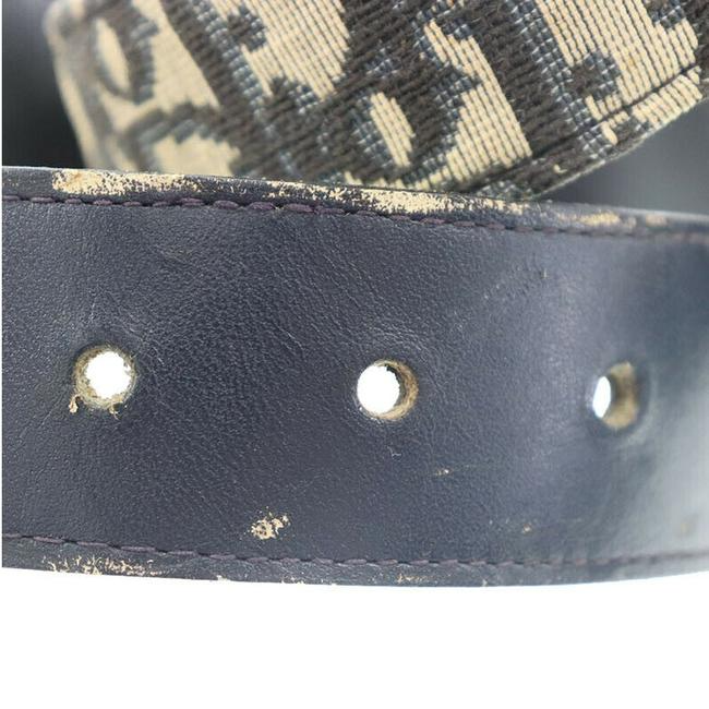 Dior Blue Trotter Print Belt w Gold CD Buckle