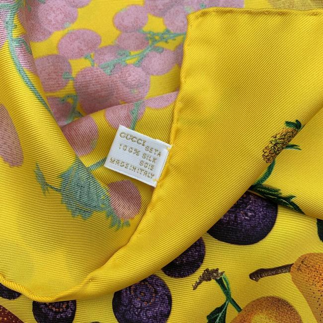 Gucci Colorful Fruit Print Extra Large Silk Scarf