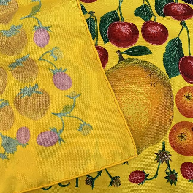 Gucci Colorful Fruit Print Extra Large Silk Scarf