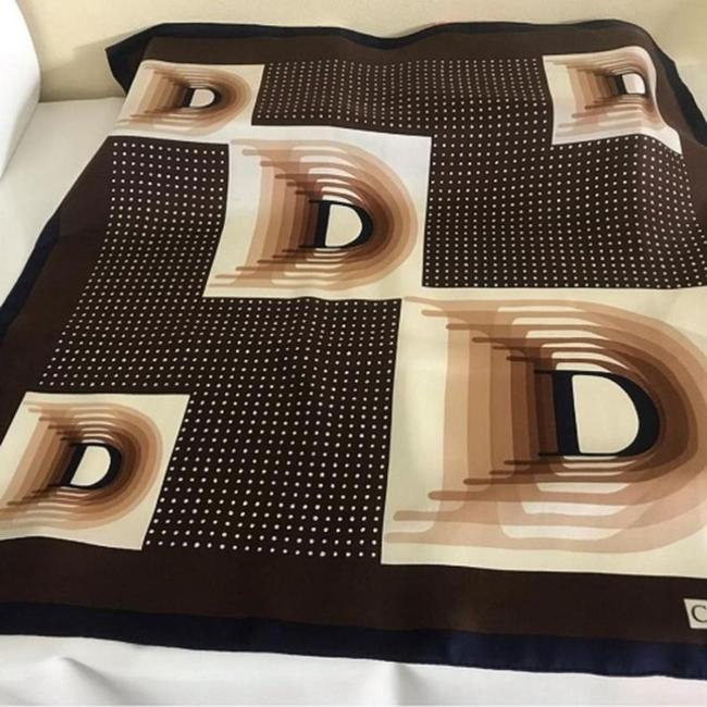 Dior Browns Blues White Christian Dior Scarf