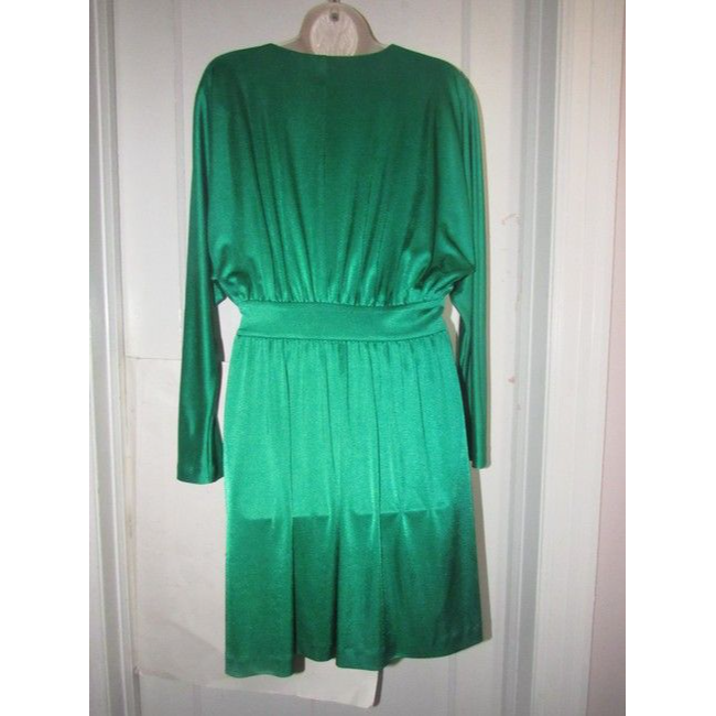 Halston Rich Emerald Green Mid Length Night Out Dress